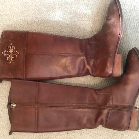 Tory Burch Classic Brown Riding Boot - Picture 2 of 3